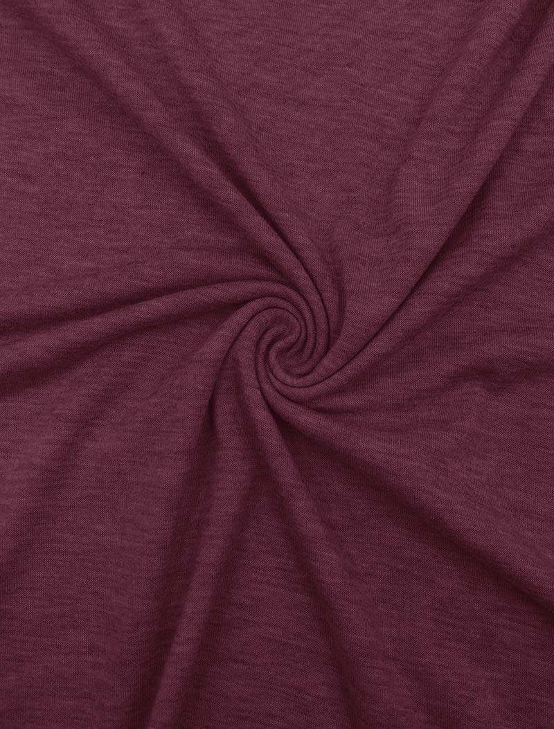 Bingerlily Women's Casual T-Shirts 3/4 Sleeve Color Block Cute Tops Comfy Blouses (Wine Red, Medium) - Image 5